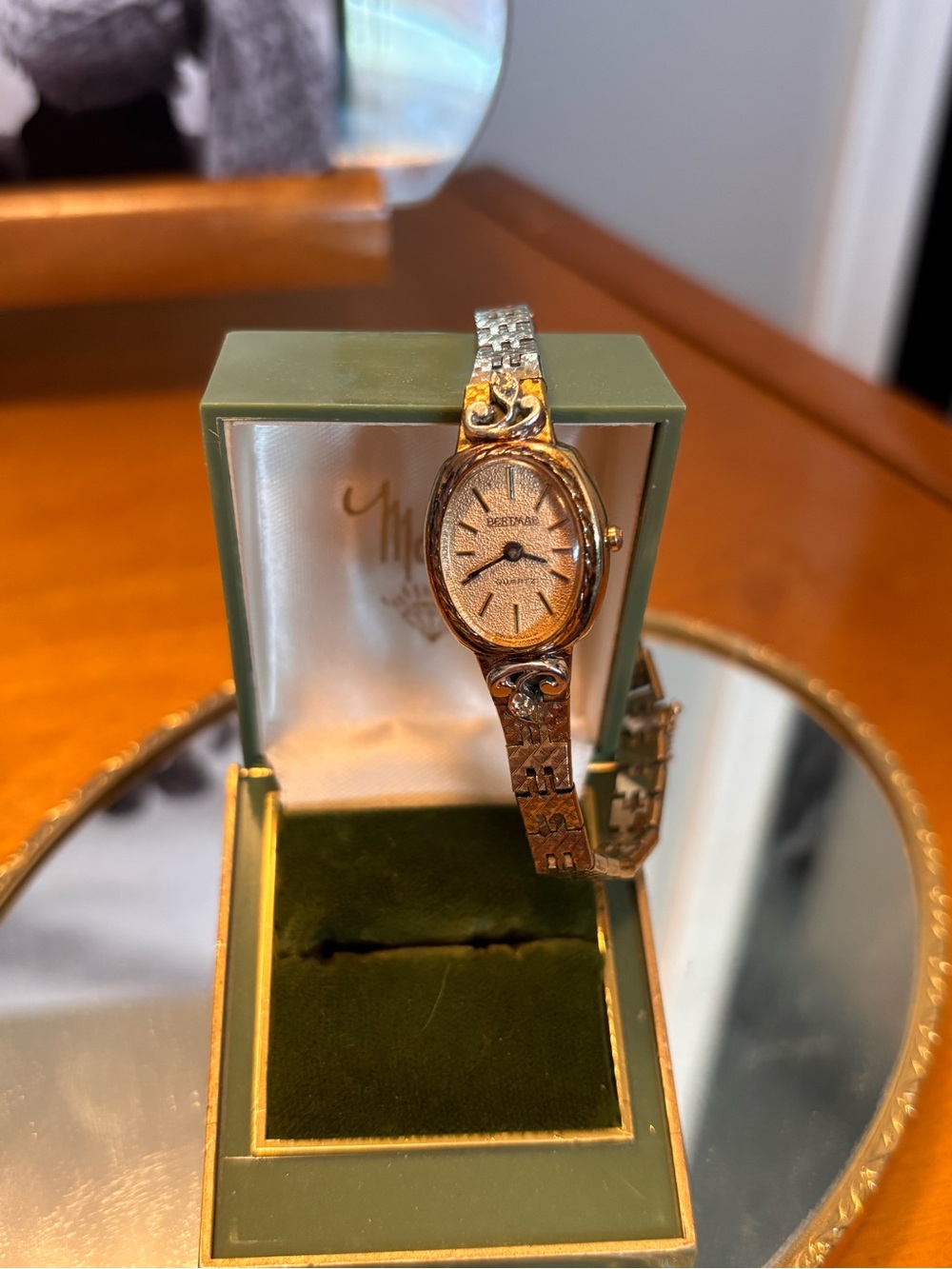 Vintage Two-Tone Women's Bracelet Watch - Gold and Silver